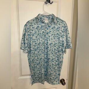 Rhoback Blue Floral Men's Polo Shirt